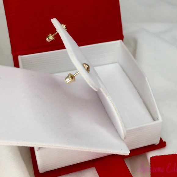 Tiny Hearts Screw-Back Earrings / Posts / Studs - 14k Yellow Gold - So Sweet! - Picture 6 of 8